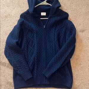 Aritzia Navy Blue Cable Knit Sweater